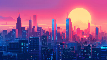Obraz premium Futuristic Cityscapes for Dynamic Ad Campaigns