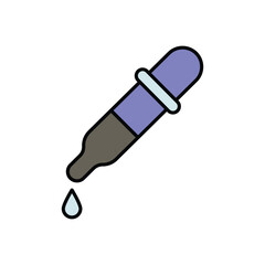 color picker color line icon with white background vector stock illustration