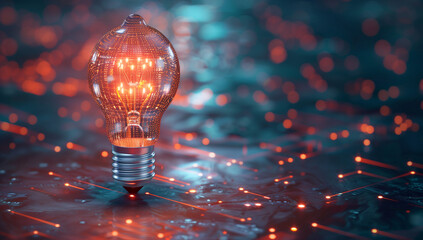 Urban darkness. Light bulb in a blacked-out city.都会の闇 停電都市の電球。Generative AI