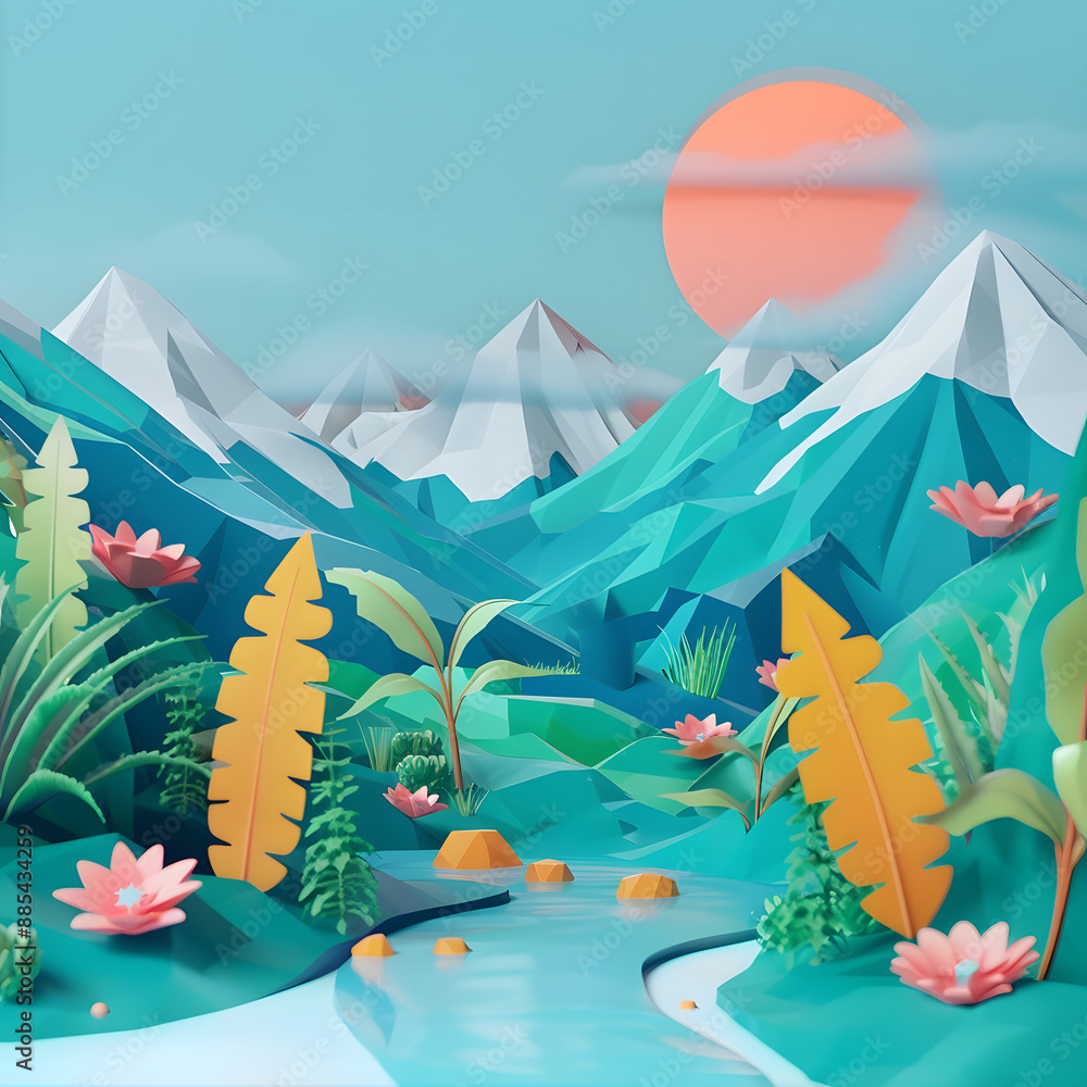 Poster interactive 3d backgrounds for innovative campaigns