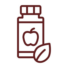 Supplements Vector Line Maroon Icon Design