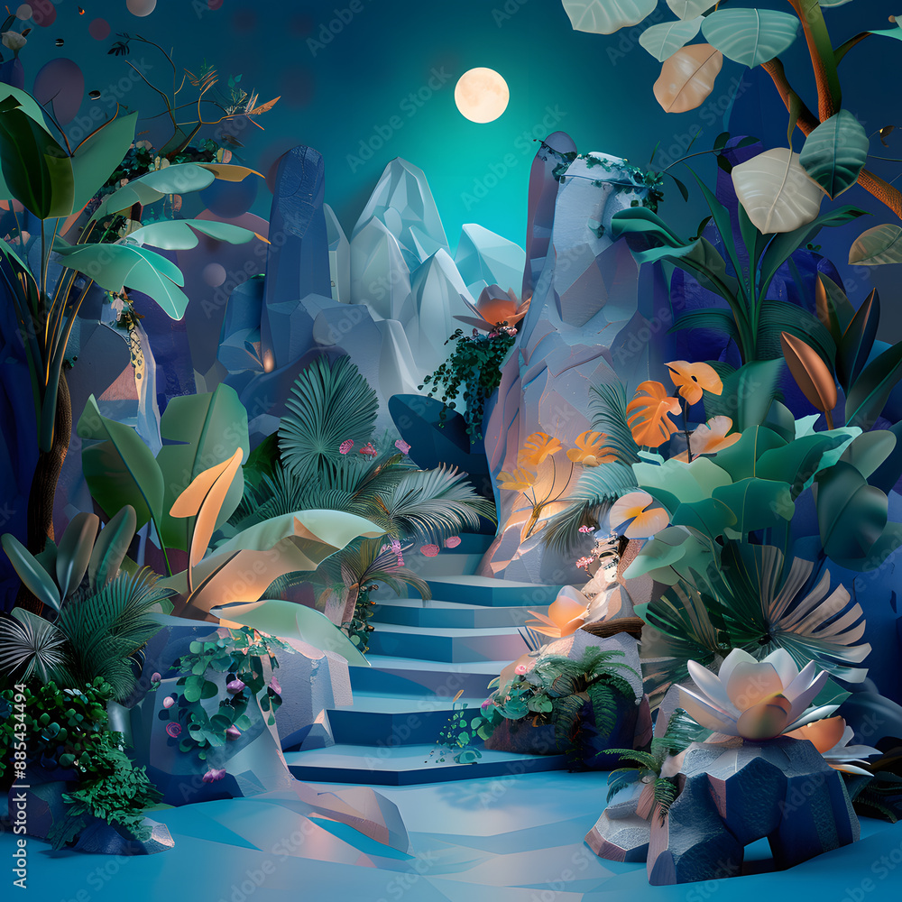 Poster interactive 3d backgrounds for innovative campaigns