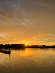 sunset on the lake