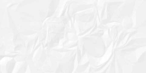 White wrinkly backdrop paper background. panorama grunge wrinkly paper texture. White crumpled and top view textures can be used for background of text or any contents.	