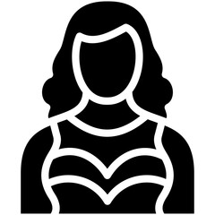 Model Female vector icon illustration of Fashion Ecommerce iconset.