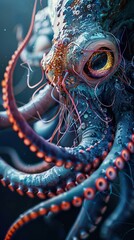 Explore the enigmatic beauty of deep-sea creatures in a close-up shot