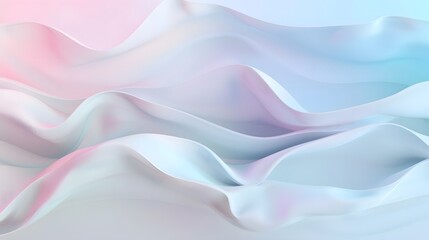 Obraz premium Flowing Pastel Fabric with Soft Gradient Colors Abstract Background, Wallpaper