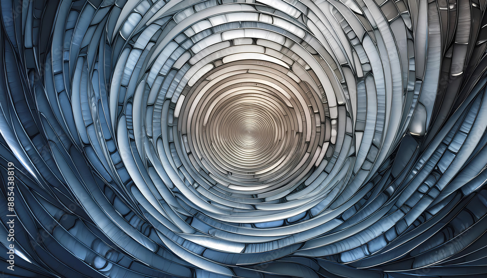 Poster abstract background reeded glass effect circular pattern rendered