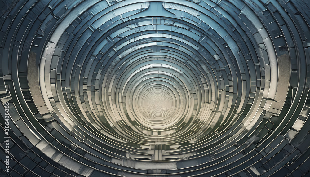 Poster abstract background reeded glass effect circular pattern rendered