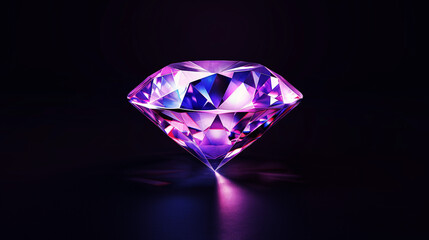 Vibrant illustration of a diamond as a flat vector