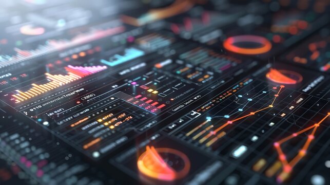 Futuristic Interface Displays Real Time Sentiment Analysis of Social Media Chatter on Market Trends