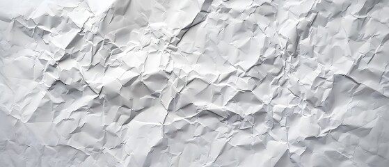 Fototapeta premium White grey crumpled paper texture background
