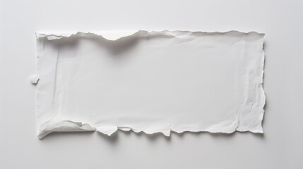 Obraz premium Crumpled blank white paper template on a plain background.