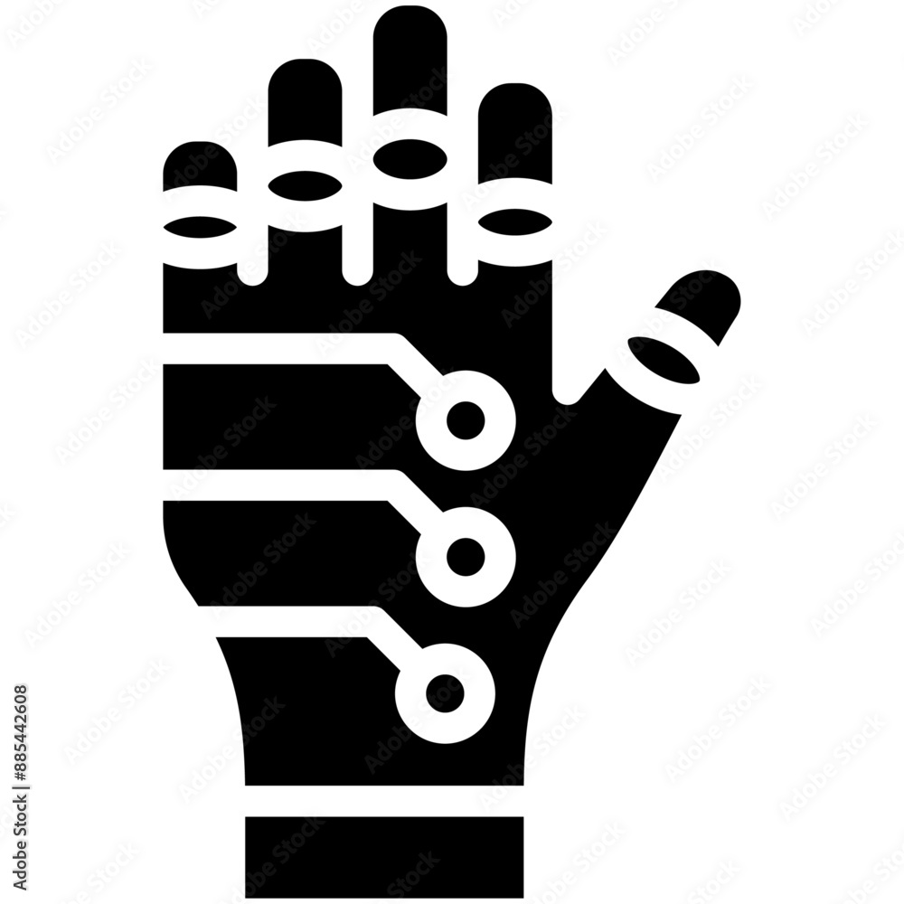 Poster Robot Hand vector icon illustration of Robotics iconset.