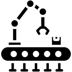Industrial Robot vector icon illustration of Robotics iconset.