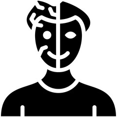 Cyborg vector icon illustration of Robotics iconset.