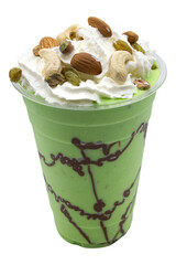 avocado shake with nuts and cream