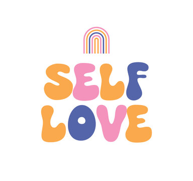 Colorful Typography - Fun Letters - Spell Words of Self Love