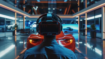 Immersive Virtual Reality Experience Exploring a Luxurious Car Showroom from a New Perspective
