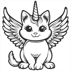 vector animal coloring book illustration