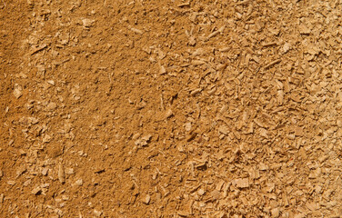 Sawdust piled on the ground