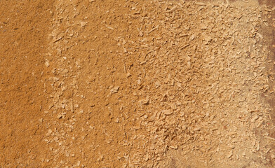 Sawdust piled on the ground