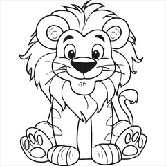 vector animal coloring book illustration