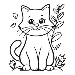 vector animal coloring book illustration