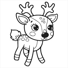 vector animal coloring book illustration