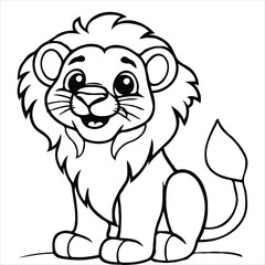 vector animal coloring book illustration