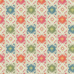 . colourfull Repeating background. floral Cloth design, wallpaper. floral and motif butta pattern ready to print