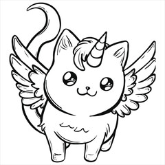 vector animal coloring book illustration