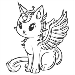 vector animal coloring book illustration