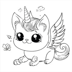 vector animal coloring book illustration