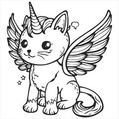 vector animal coloring book illustration