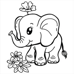 Obraz premium vector animal coloring book illustration