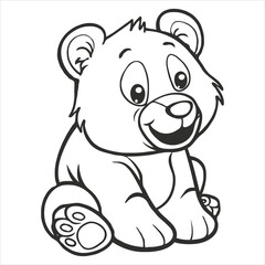 vector animal coloring book illustration