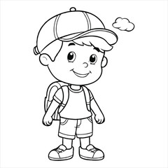 vector animal coloring book illustration