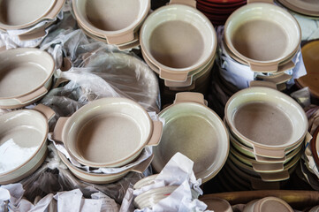 Old ceramic coated plates