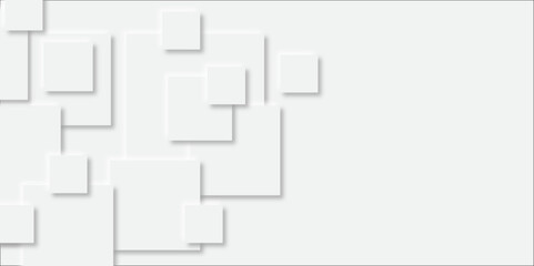 Abstract grey square shape with futuristic concept Embossed papercut background with neomorphism Abstract blurred background with Geometric light & white Space design concept.