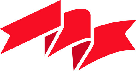 Red Ribbon Banner Illustration
