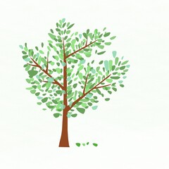 Obraz premium tree with leaves in summer