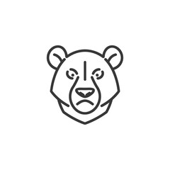 animal head minimalist line art icon logo symbol black color only