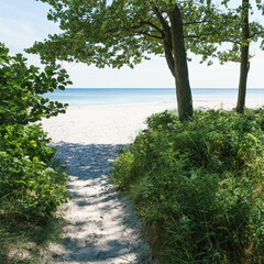 Sandiger Ostseestrand auf der Insel Bornholm