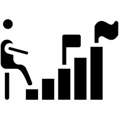 First Step vector icon illustration of Achievements iconset.