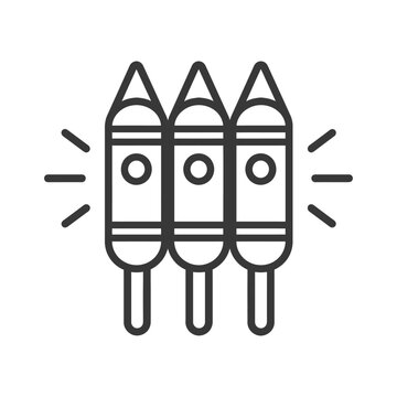 recommend clip art: Bombs minimalist line art icon logo symbol black color only