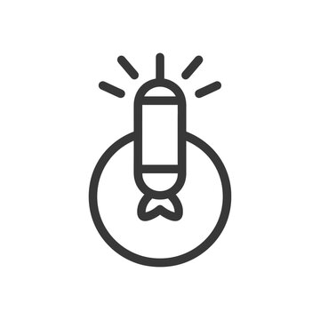 recommend clip art: Bombs minimalist line art icon logo symbol black color only