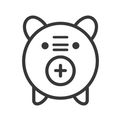 budget minimalist line art icon logo symbol black color only