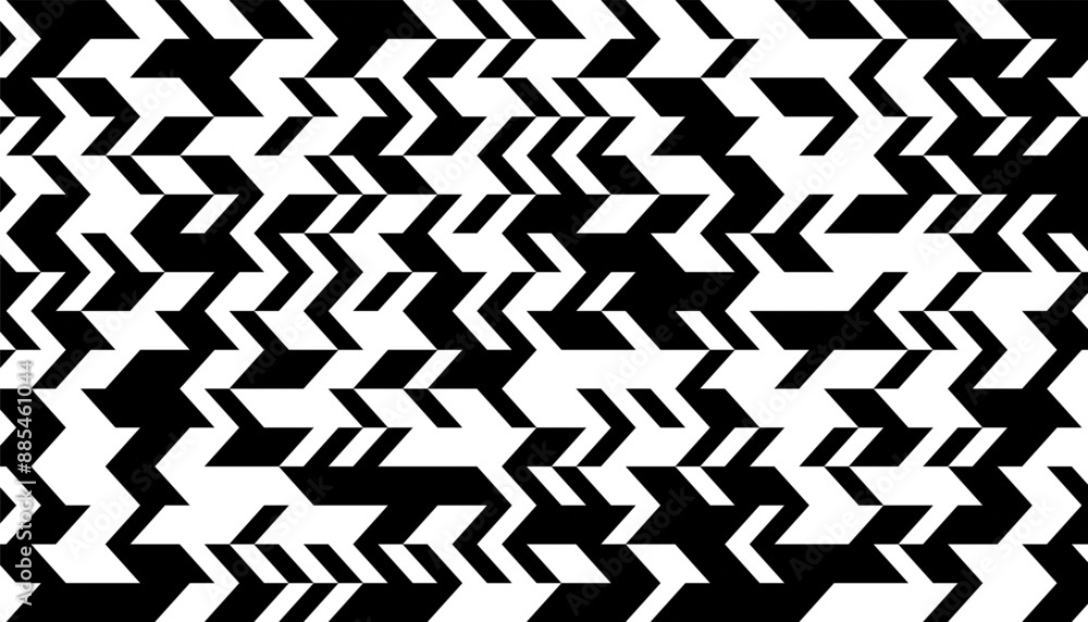 Poster black and white abstract geometric pattern. for backgroud design and jersey printing. fully editable