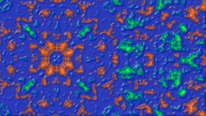 Immagine astratta di linee e cerchi con molti colori  diversi e movimenti 